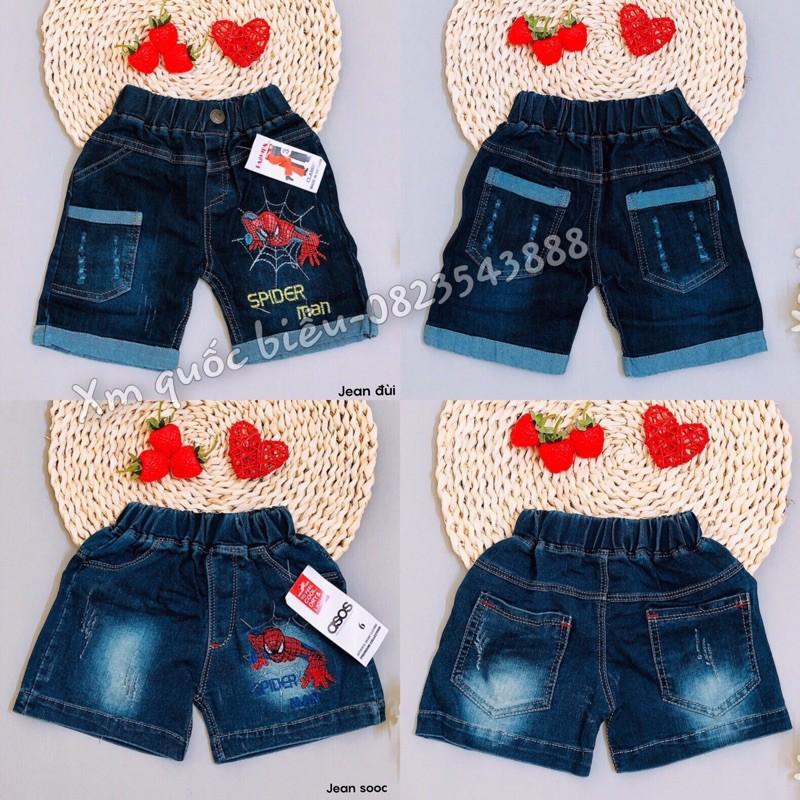 quần jean lửng và jean đùi bé trai ( size 7-17kg)