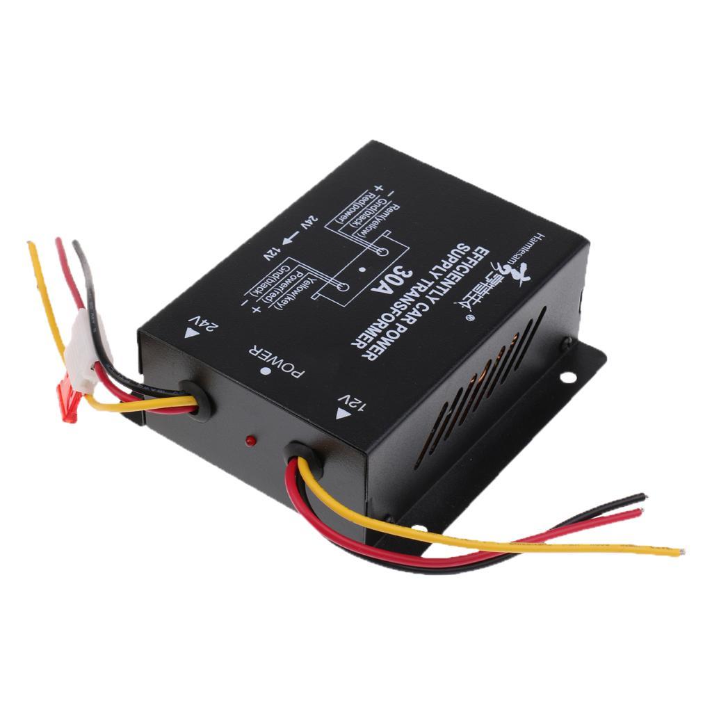 2x Car DC 24V to 12V 30A Power Supply Voltage Transformer Converter