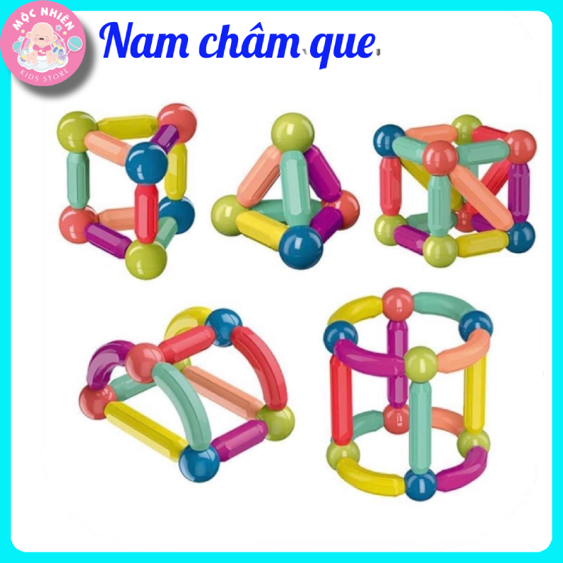 Đồ Chơi Xếp Hình Nam Châm Que Từ Tính Magnetic Sticks Loại Cao Cấp Dành Cho Bé Từ 3 Tuổi