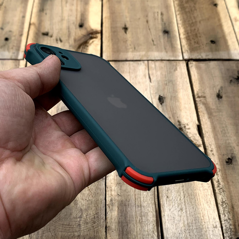 Ốp lưng chống sốc toàn phần màu xanh lá đậm dành cho iPhone 11