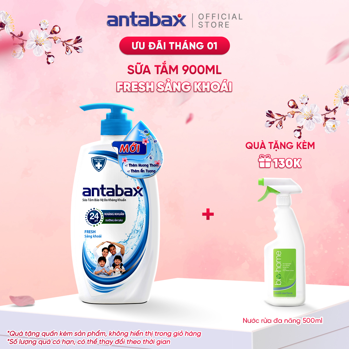 Sữa Tắm Bảo Vệ Da Kháng Khuẩn Antabax Fresh Sảng Khoái 900ml