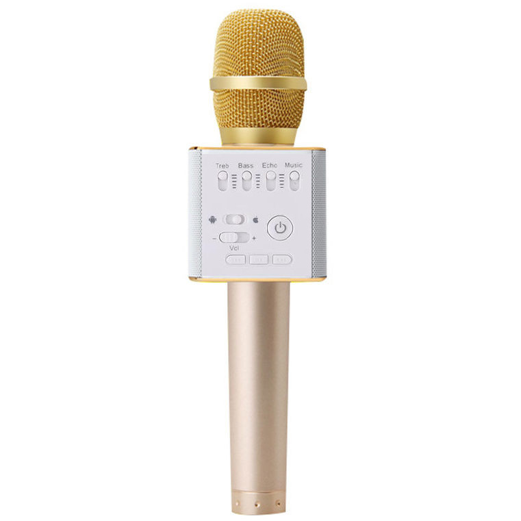 Micro Karaoke Không dây Bluetooth Loa Nghe Nhạc speakers Q9 Cao Cấp PF65 GOLD