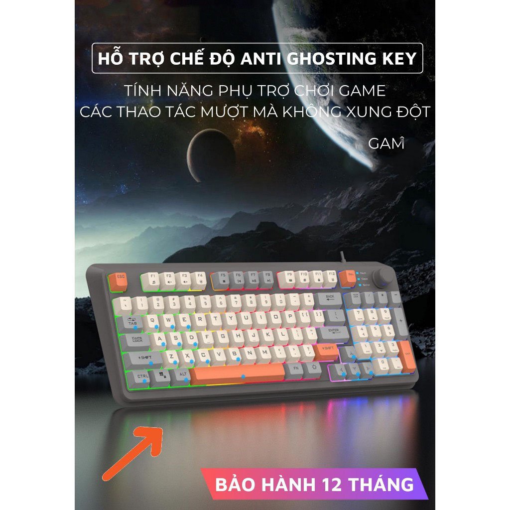 Bàn Phím Máy Tính Giả Cơ Có Dây K82 Led Gaming Cao Cấp