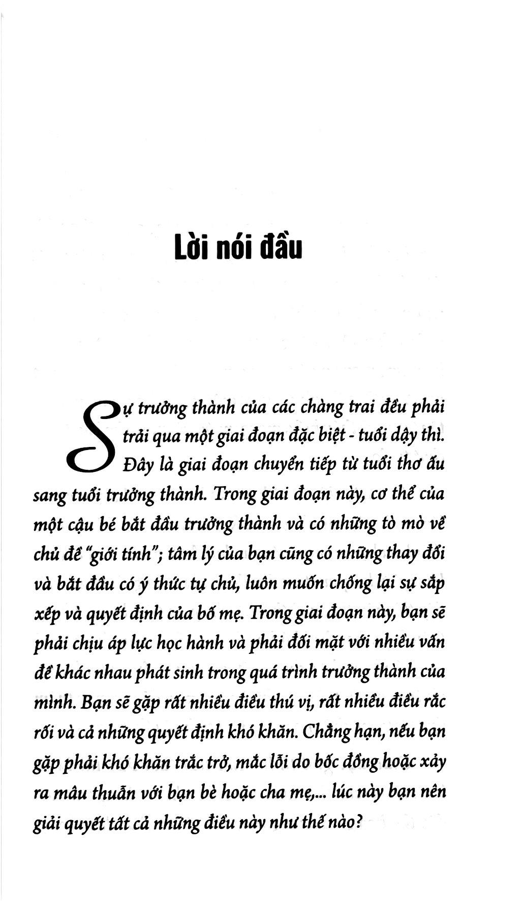 Giáo Dục Giới Tính - Con Trai Tuổi Dậy Thì