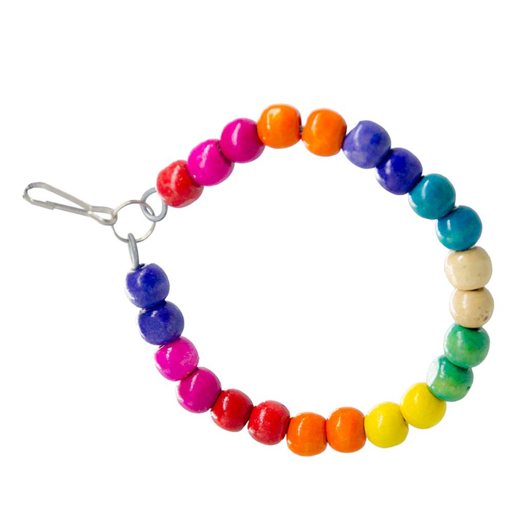 Bird Toys Medium Roung Wooden Beads Swing Bird Toy Parrot Cage Toys