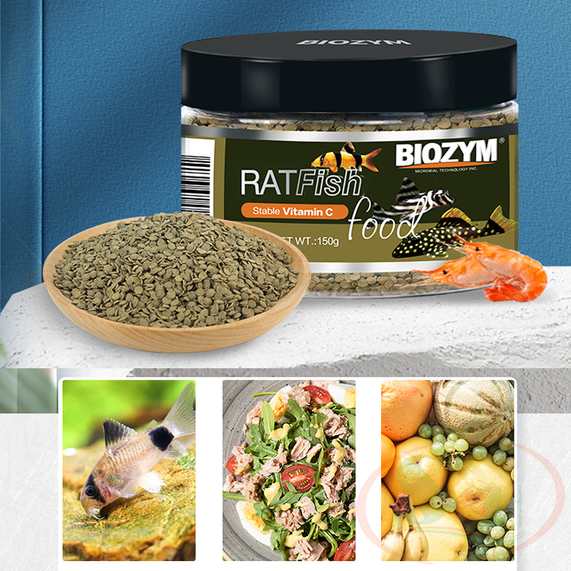 Thức ăn cá Biozym Ratfish Food viên chìm tầng đáy bể cá tép pleco chuột cảnh