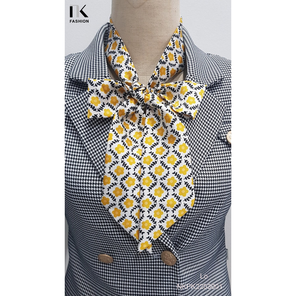 Khăn Lụa Buộc Nơ Cổ NK Fashion Họa Tiết Nổi Bật Trẻ Trung Sang Trọng, Dễ Phối Đồ NKPK2203001