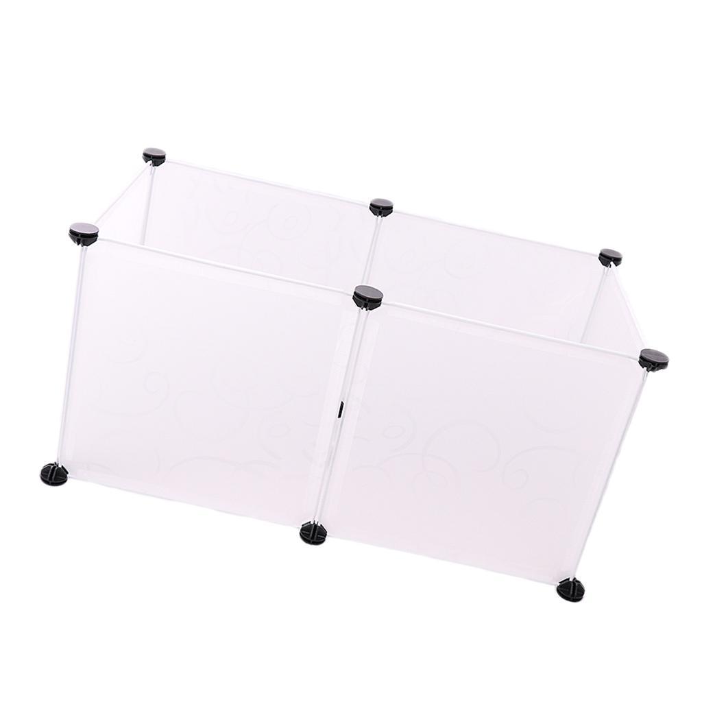 2pcs 6 Panels Hamster Pen Small Animal Playpen Indoor/Outdoor Enclosure Cage