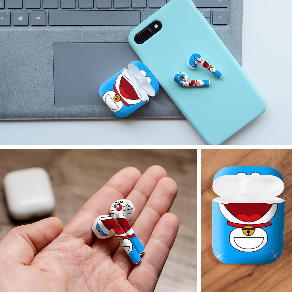 Miếng dán skin cho AirPods in hình Doremon - Dor016