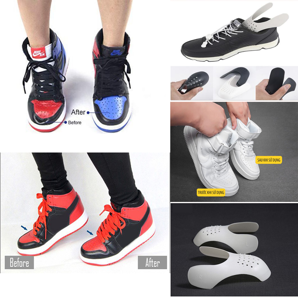 2 Miếng Chống Gãy Mũi Giày Nứt Da, Gãy Xẹp Sneaker Shield Độn Mũi Giày Giữ Phom Dáng Giày Căng Phồng Nhựa Mềm Silicon Siêu Bền Cho Giày Sneaker, Thể Thao, boot, giày lười