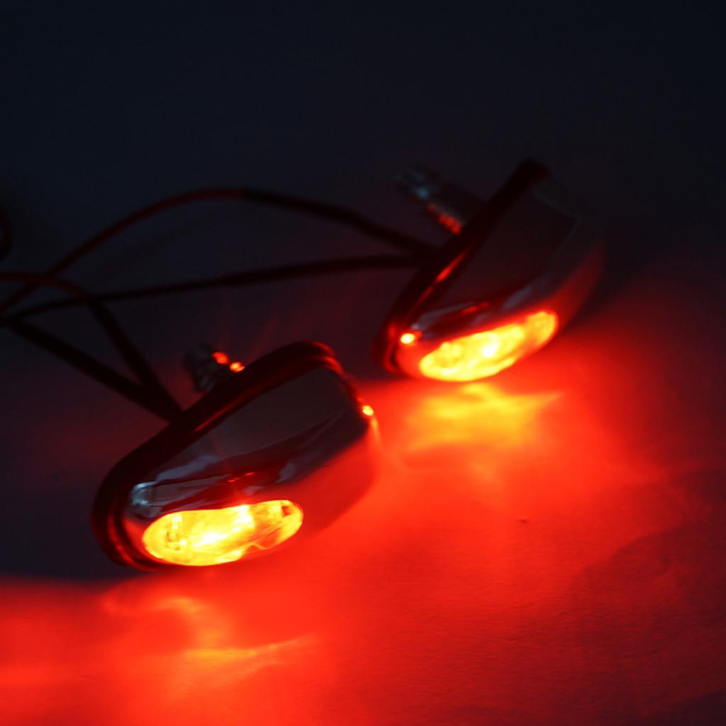 1 Pair 12V Red LED Car Windshield Jet Spray Nozzle Wiper Washer Eyes Lamp