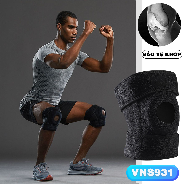 Đai Bảo vệ Khớp Gối - Dây Chằng Gối - Sụn Chêm VNSPORT | VNS931 (NEW). Đai Bảo Vệ Đầu Gối Cao Cấp - Hàng Chính Hãng (1 Chiếc)