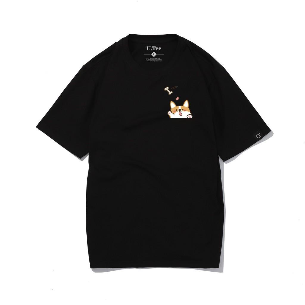 Áo Thun Unisex Tay Lỡ Form Rộng - Hình Chó Corgi Cực Cute