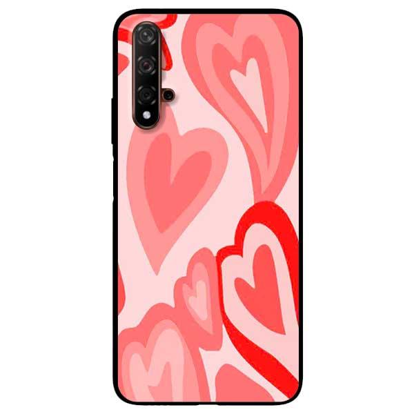 Ốp lưng dành cho Huawei Nova 5T - Tim Viền Hồng