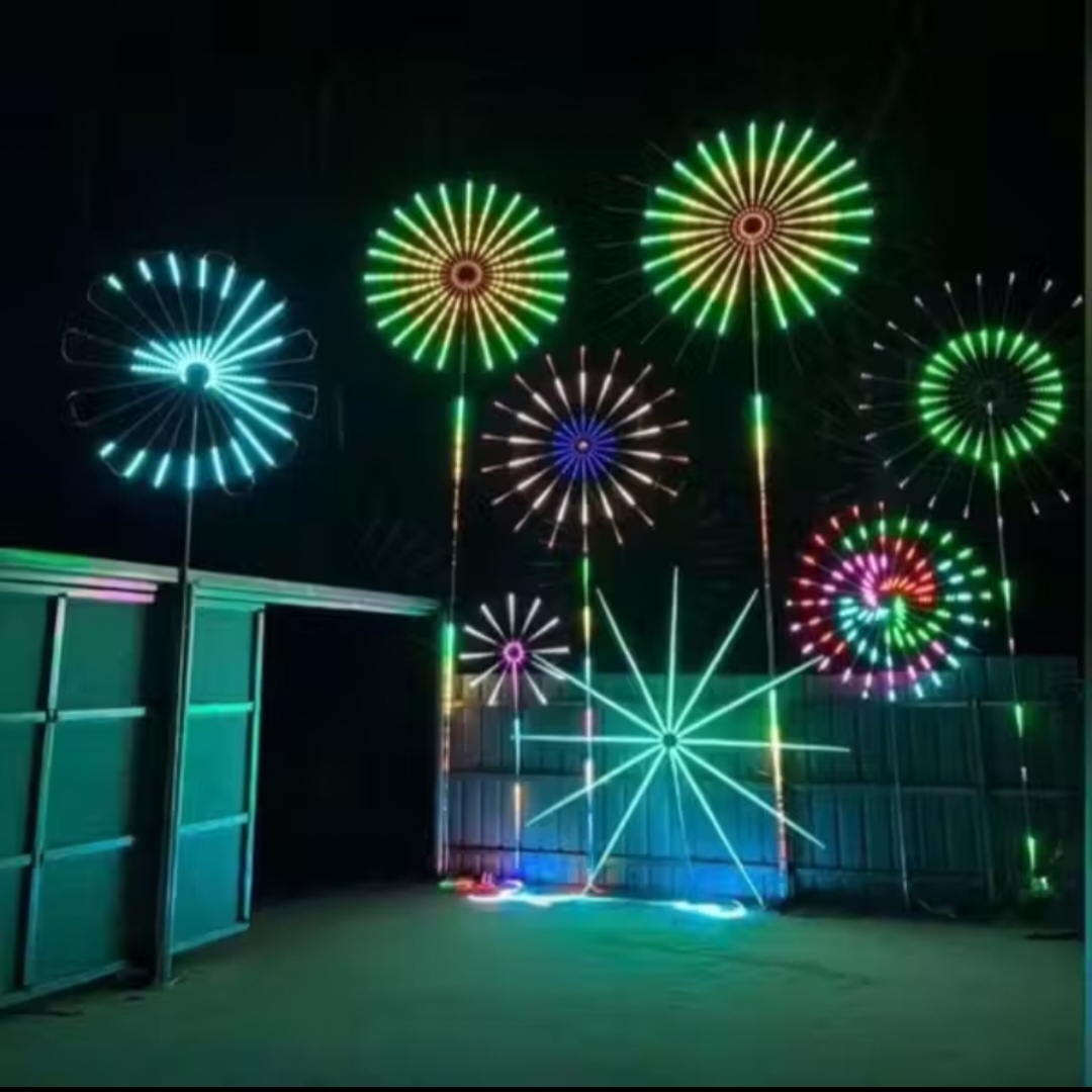 SIÊU CẤP VỚI ĐÈN LED TRANG TRÍ SÁNG PHAO HOA NGOÀI TRỜI MÀU SẮC CỰC ĐẸP ĐIỀU KHIỂN TỪ XA