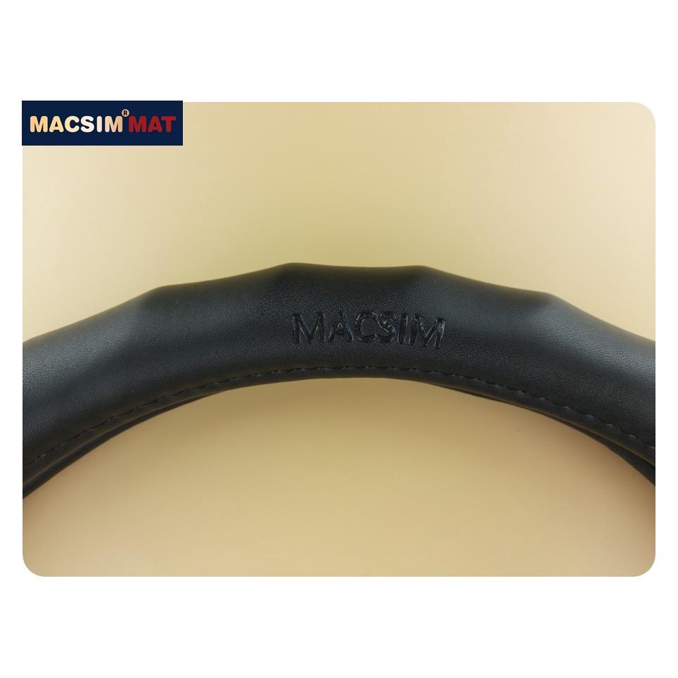 Bọc vô lăng cao cấp Macsim mã LA30T mới chất liệu da thật - Khâu tay 100% size M phù hợp các loại xe