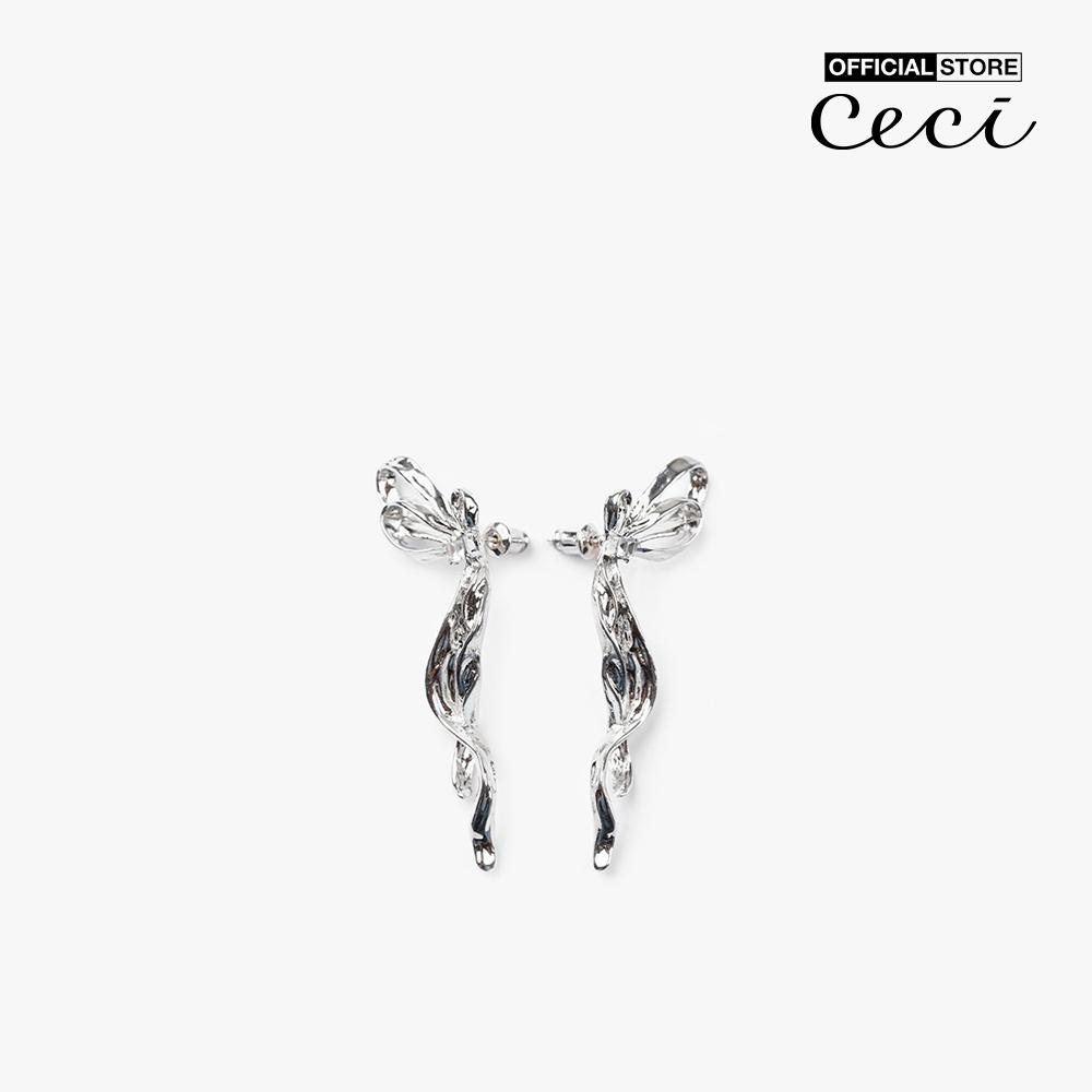 CECI - Khuyên tai nữ xỏ lỗ kiểu dáng chiếc nơ thời trang CC1-02000162