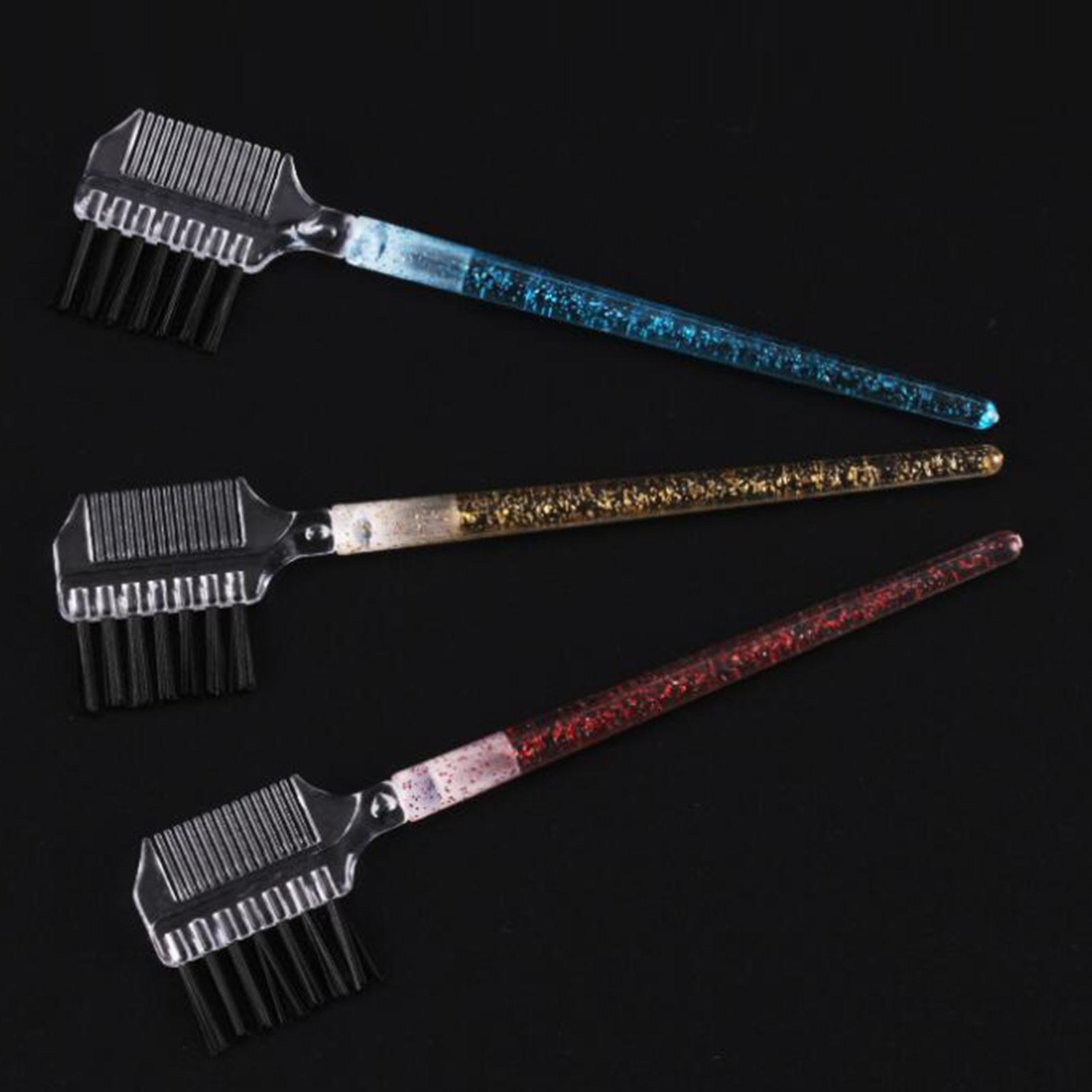 Eyebrow Brush and Comb Dual Purpose Professional for Cosmetic Tools 200x Blue