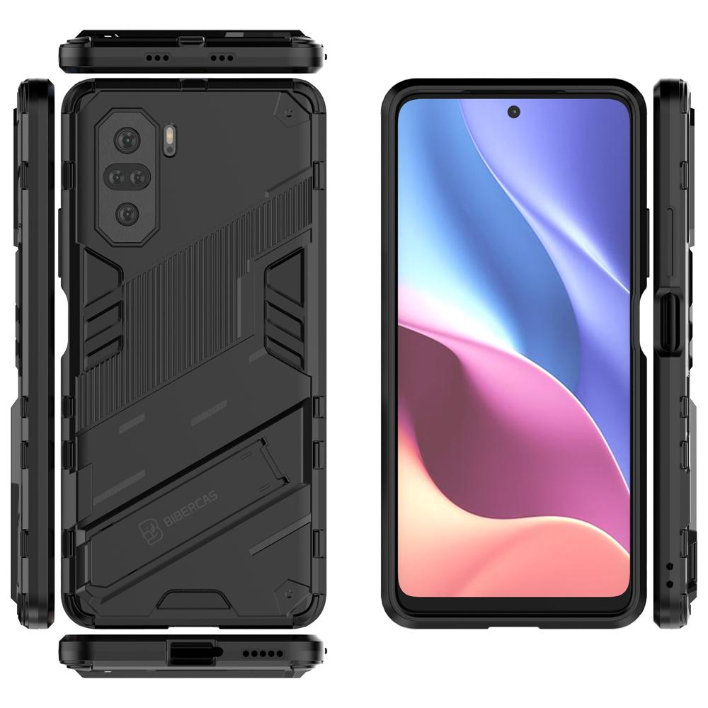 Ốp lưng cho Xiaomi Redmi K40 Pro Poco F3 chống sốc Iron Man PUNK cao cấp kèm giá đỡ