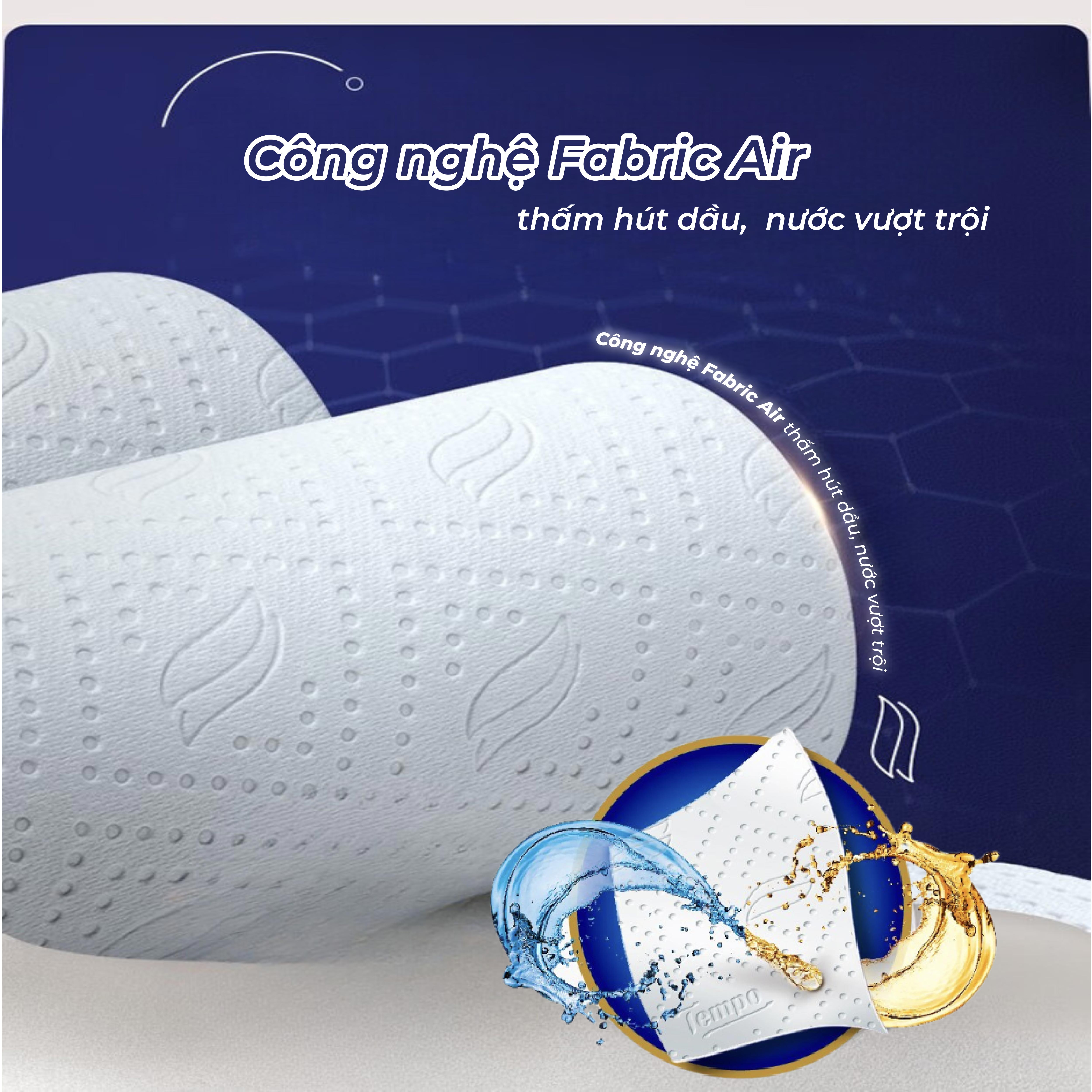 [MUA 2 LỐC BẾP CUỘN TẶNG 1 GÍA ĐỠ] Khăn Giấy Bếp Cuộn Đa Năng Siêu Thấm Tempo ( Lốc 4 Cuộn)