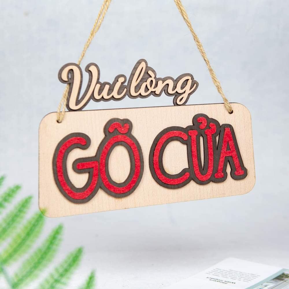 Bảng treo BA14 vui lòng gõ cửa