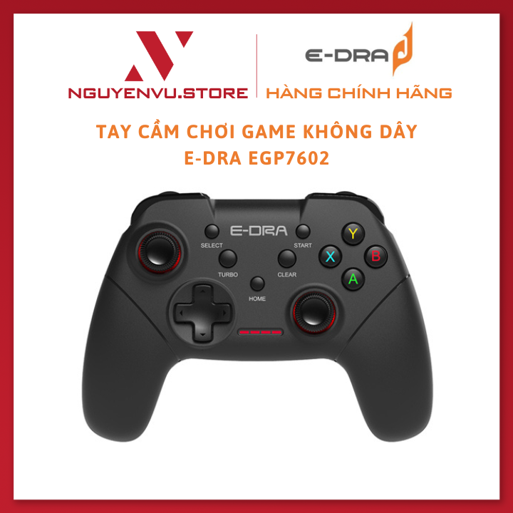 Tay Cầm Chơi Game E-DRA EGP7602 Black - Hàng Chính Hãng