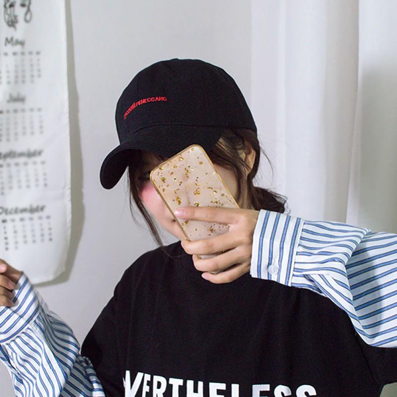 Mũ lưỡi trai chống tia UV thêu chữ thời trang