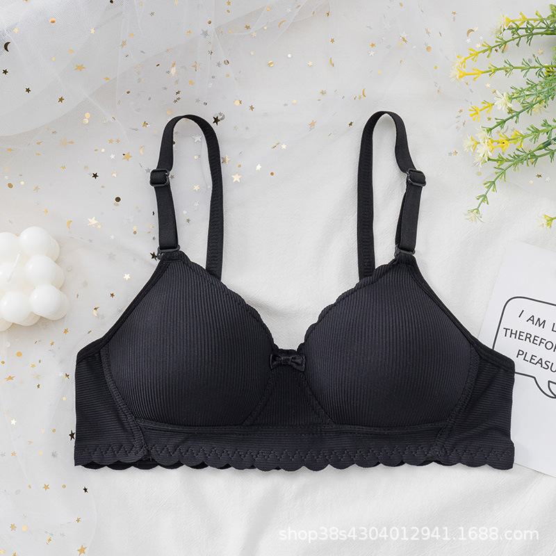 Áo ngực nữ học sinh không gọng mút mỏng chất cotton tăm trơn mềm mại A21