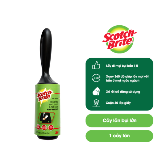 Cây lăn bụi 3M SCOTCH-BRITE 836R-30, lõi 30 lớp