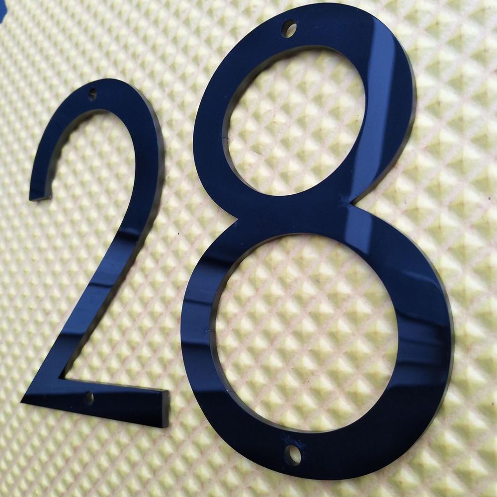Số nhà bằng thép không gỉ- 5 inch-chống chịu thời tiết 3D- làm số nhà ngoài trời hiện đại- Số 8