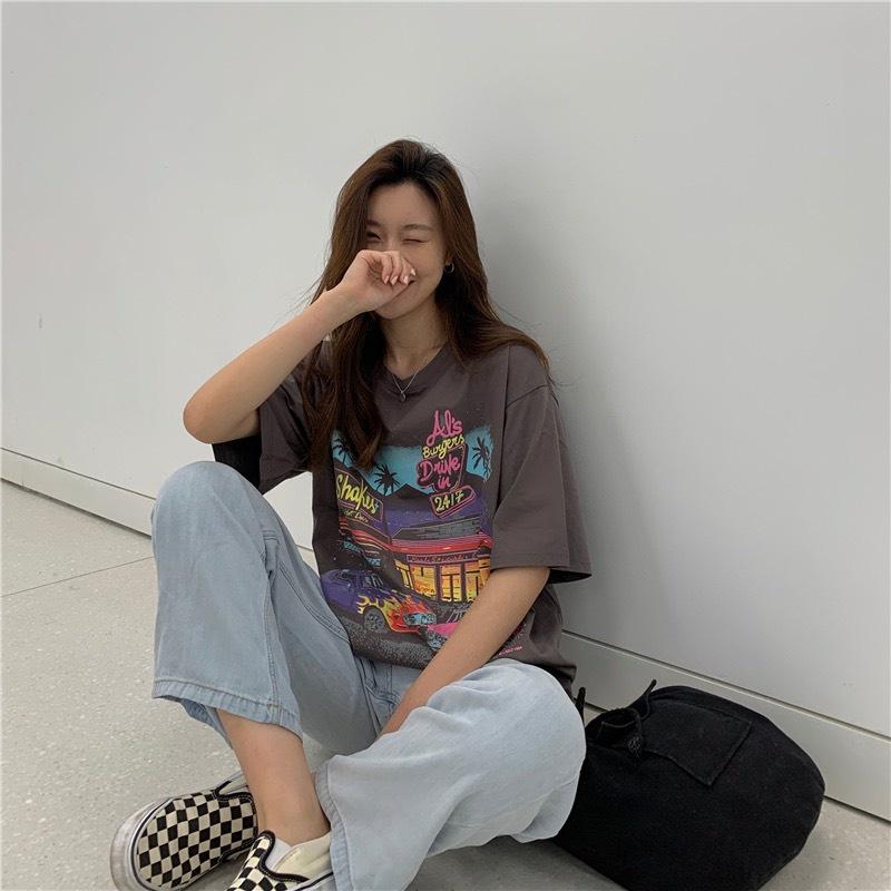 Áo thun nam nữ unisex tay lỡ, áo phông tay lỡ unisex form rộng oversize streetwear