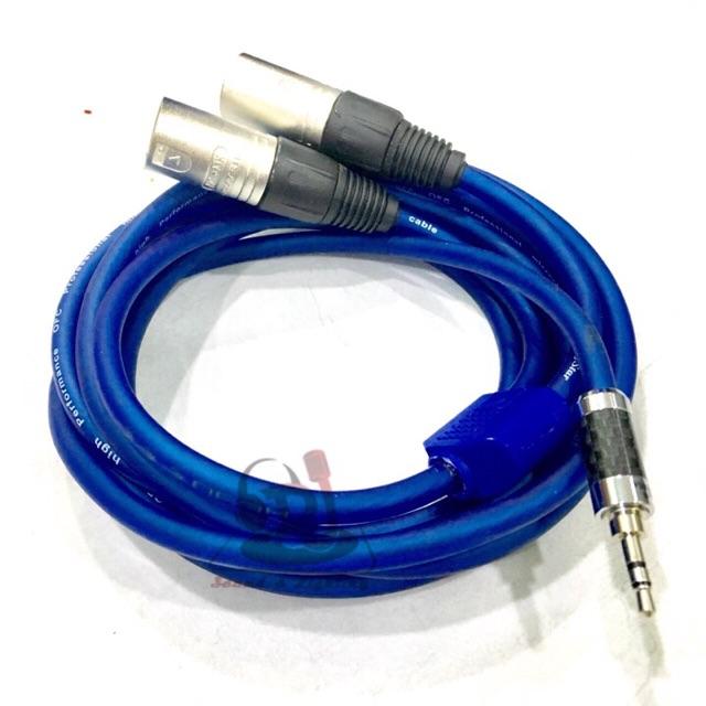 Dây tín hiệu phát nhạc rắc 3.5mm sang 2 rắc XLR