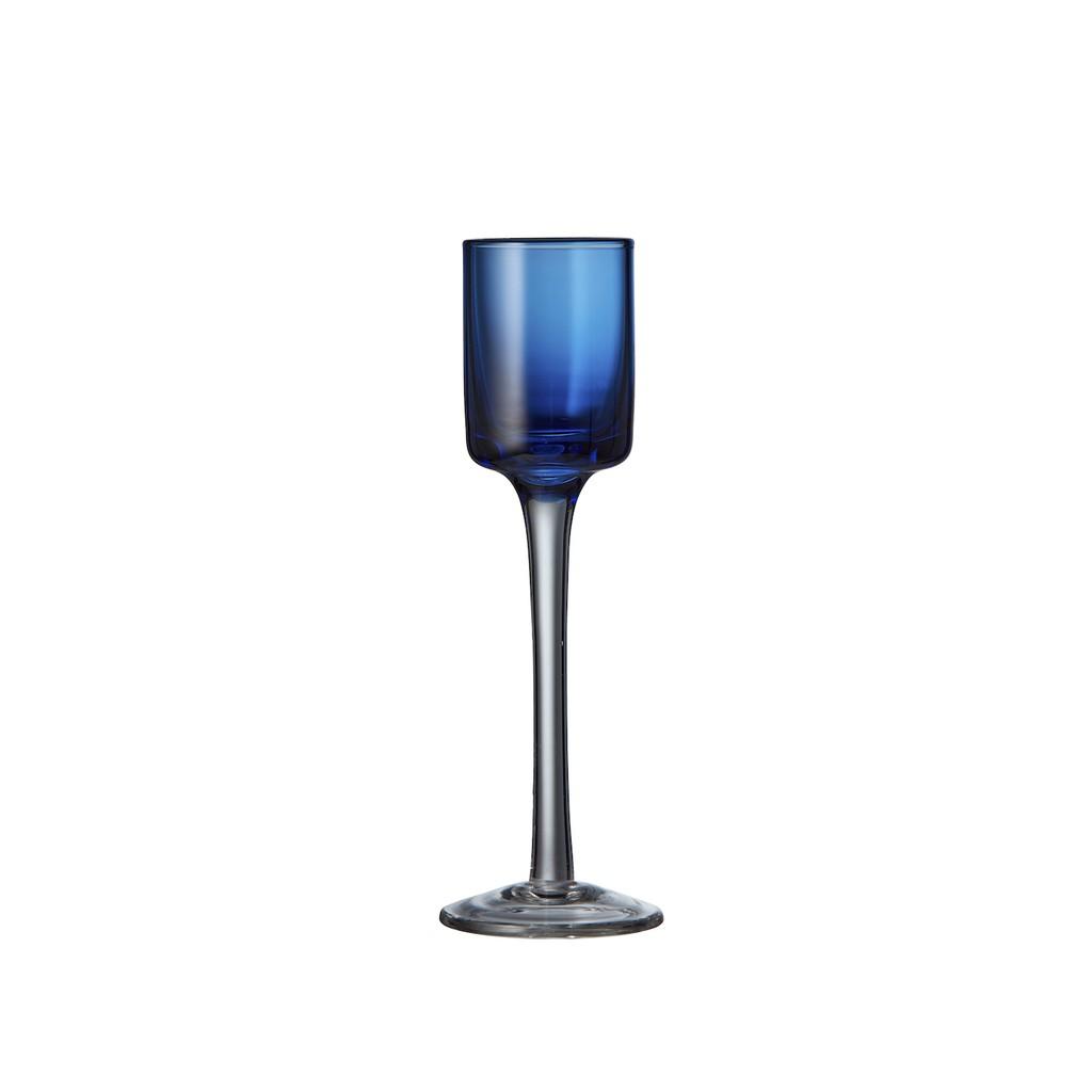Bộ 6 ly uống shot, màu xanh dương. Nhãn Lyngby Glas Đan Mạch