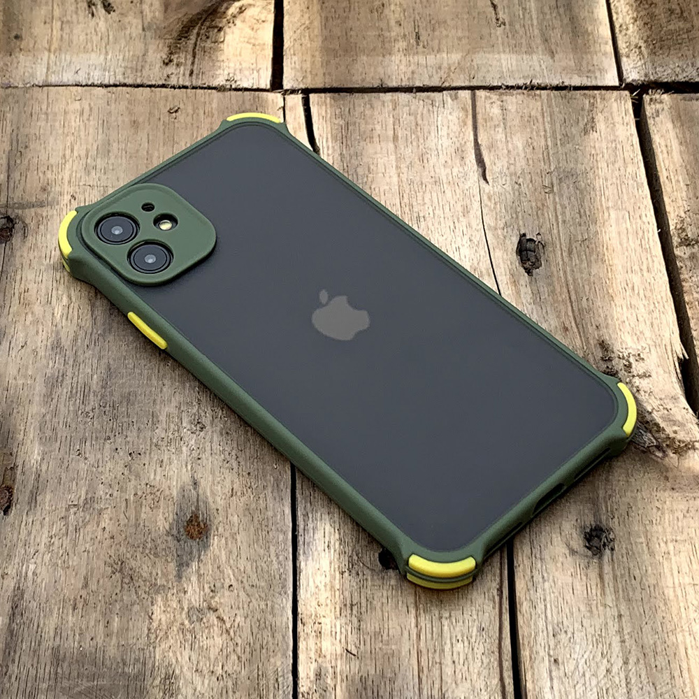 Ốp lưng chống sốc toàn phần màu lá mạ dành cho iPhone 11