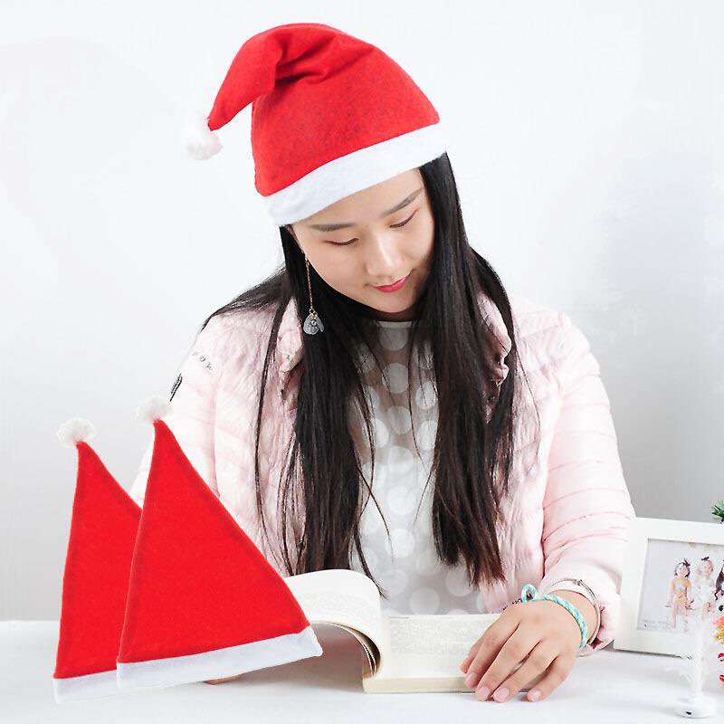 Mũ Nỉ Đỏ Ông Già Noel Vải Mỏng