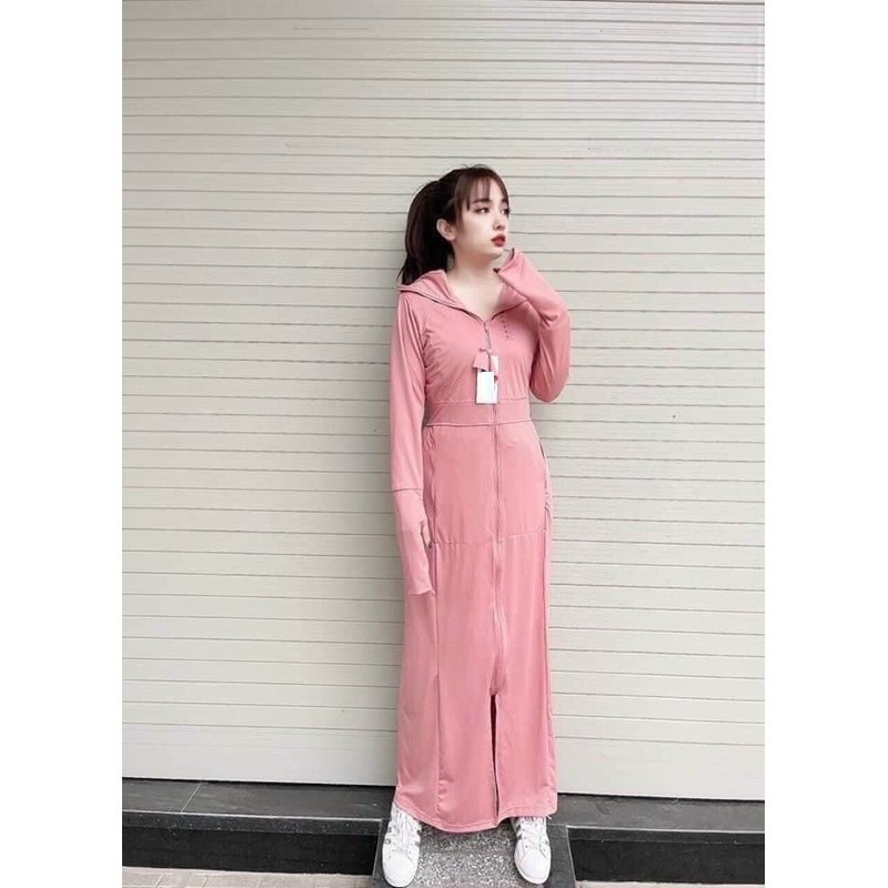 Áo choàng chống nắng G toàn thân mẫu mới 2 LỚP , chống tia uv, chất vải thông hơi - Thiết kế đai bo eo bản to lên dáng cực đẹp