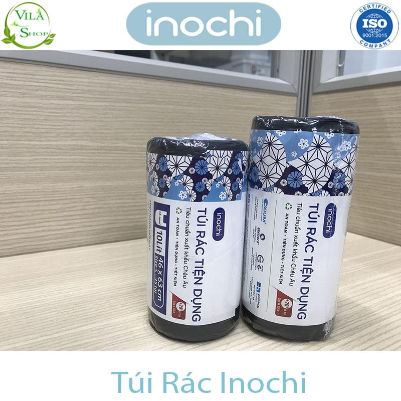 Túi Rác Tự Huỷ, Túi Rác Có Quai Tiện Dụng Chính Hãng Inochi, Loại 10L 25L 50L - Dạng Cuộn Màu Đen