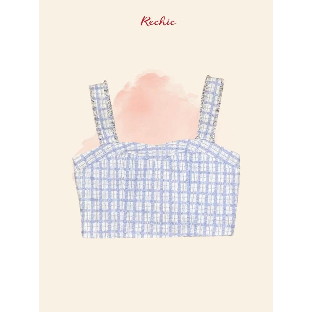 RECHIC Áo Kiểu Dory dáng croptop hai dây trẻ trung nữ tính phù hợp đi dạo phố