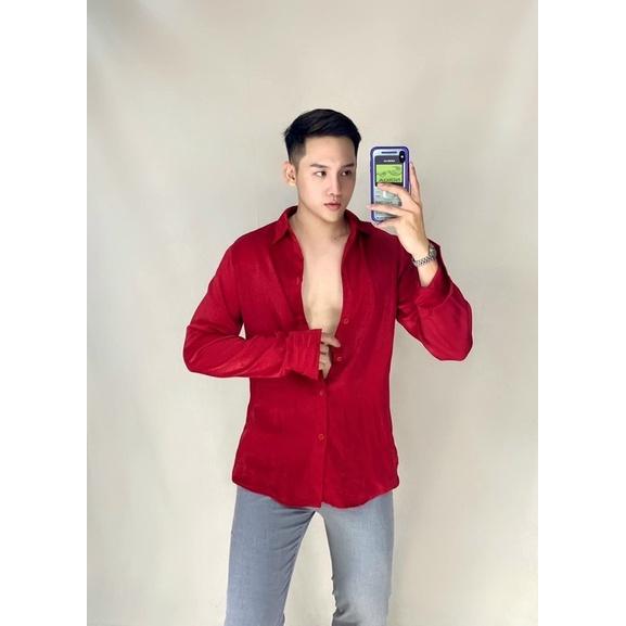 Áo Sơ Mi Tay Dài Lụa Basic Unisex Mr Smile 99 Shop