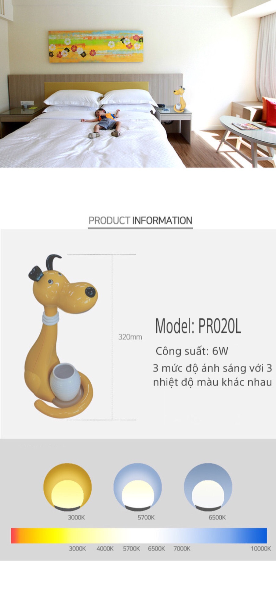 Đèn Bàn Chống Cận Thị PROTEX PR-020L