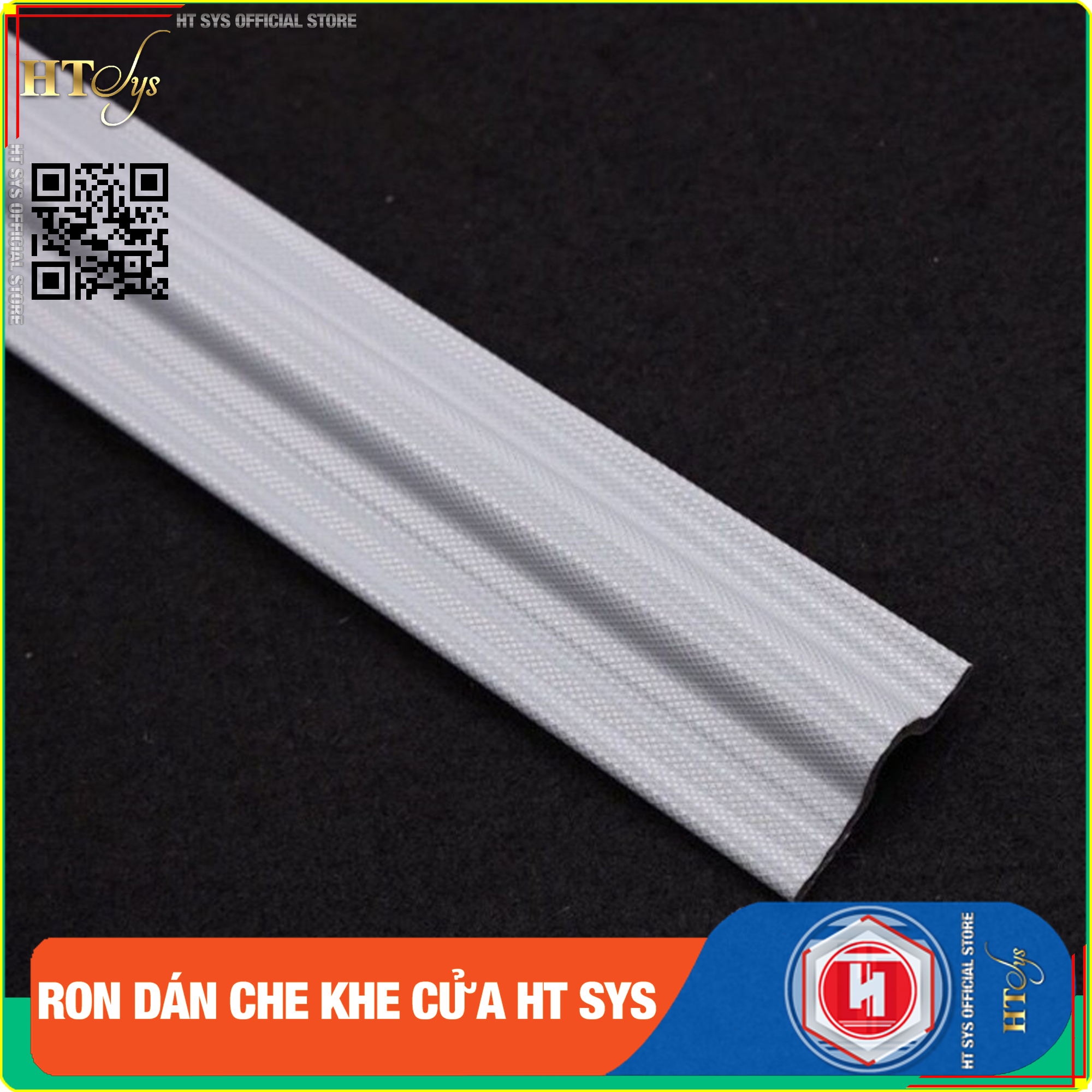 Ron Chặn Khe Cửa HT SYS - Chất Liệu PU Và PE Cải Tiến, Dài 2 Mét - Cuộn Ron Dán Khe Cửa, Chân Cửa, Khung Cửa - Ngăn Gió Lùa, Cách Âm, Chống Bụi, Ngăn Côn Trùng, Chống Thoát Khí Điều Hòa, Chống Va Đập Cửa - Hàng Chính Hãng