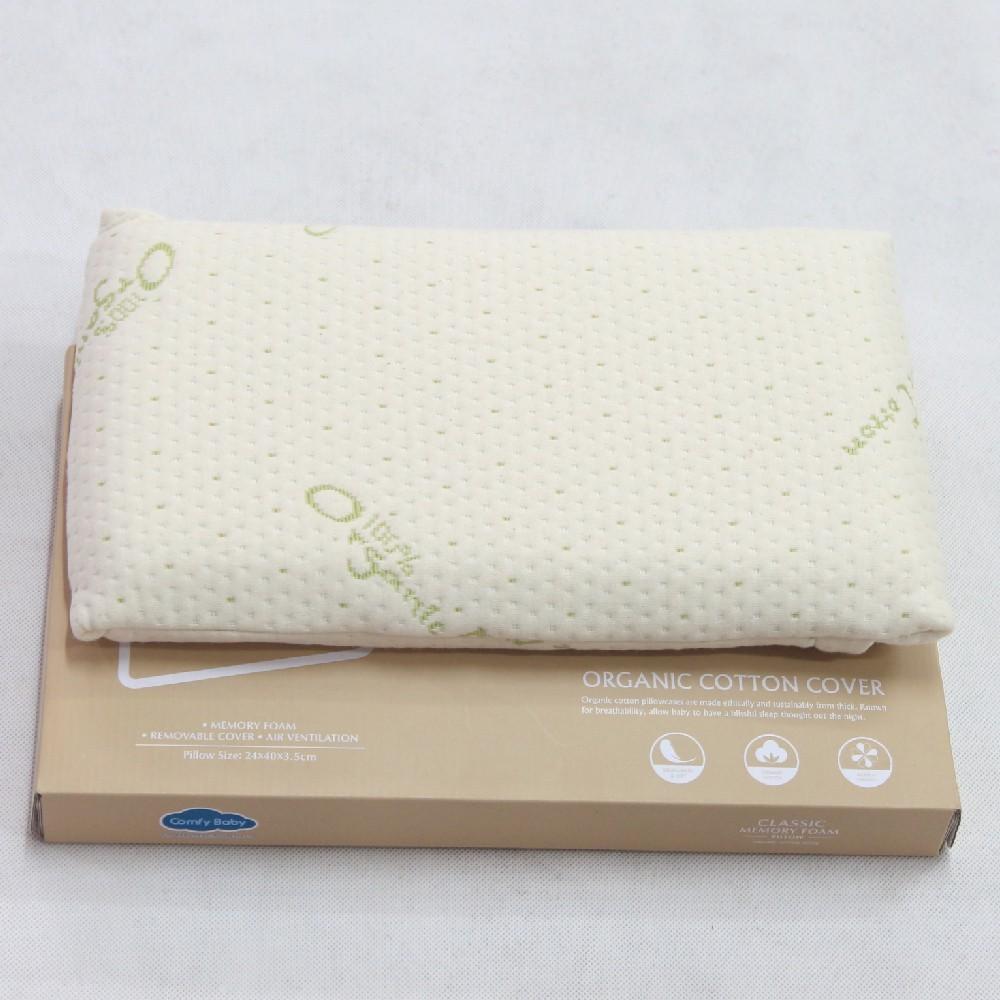 Gối cao su non Cotton hữu cơ ( Organic Cotton) chống ngạt cho bé Comfybaby 6201 - cho bé từ sơ sinh tới 8 tuổi