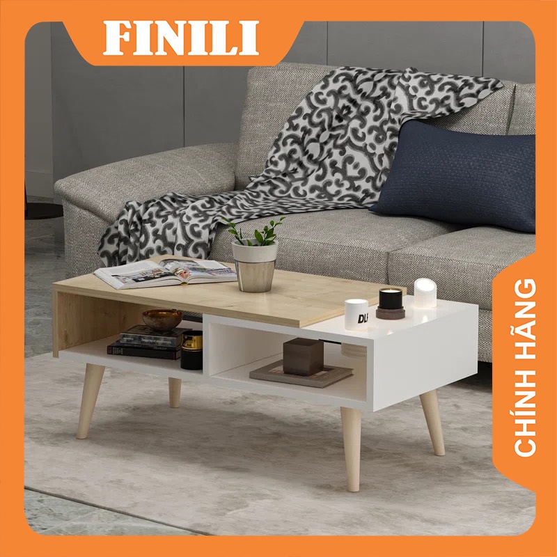 Bàn trà sofa phòng khách bắc âu 2 màu pha trộn thiết kế hiện đại sang trọng TFH51