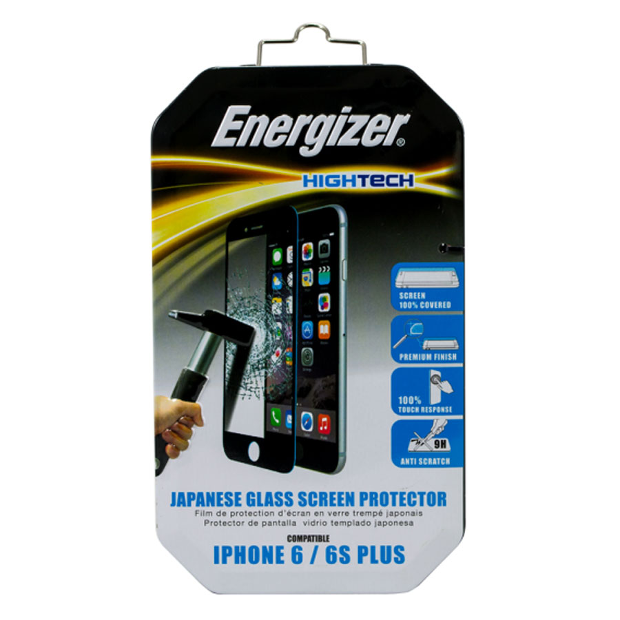 Miếng Dán Cường Lực Full Viền Cho iPhone 6 Plus / 6s Plus Energizer ENHTTGPRIP6P - Hàng Chính Hãng