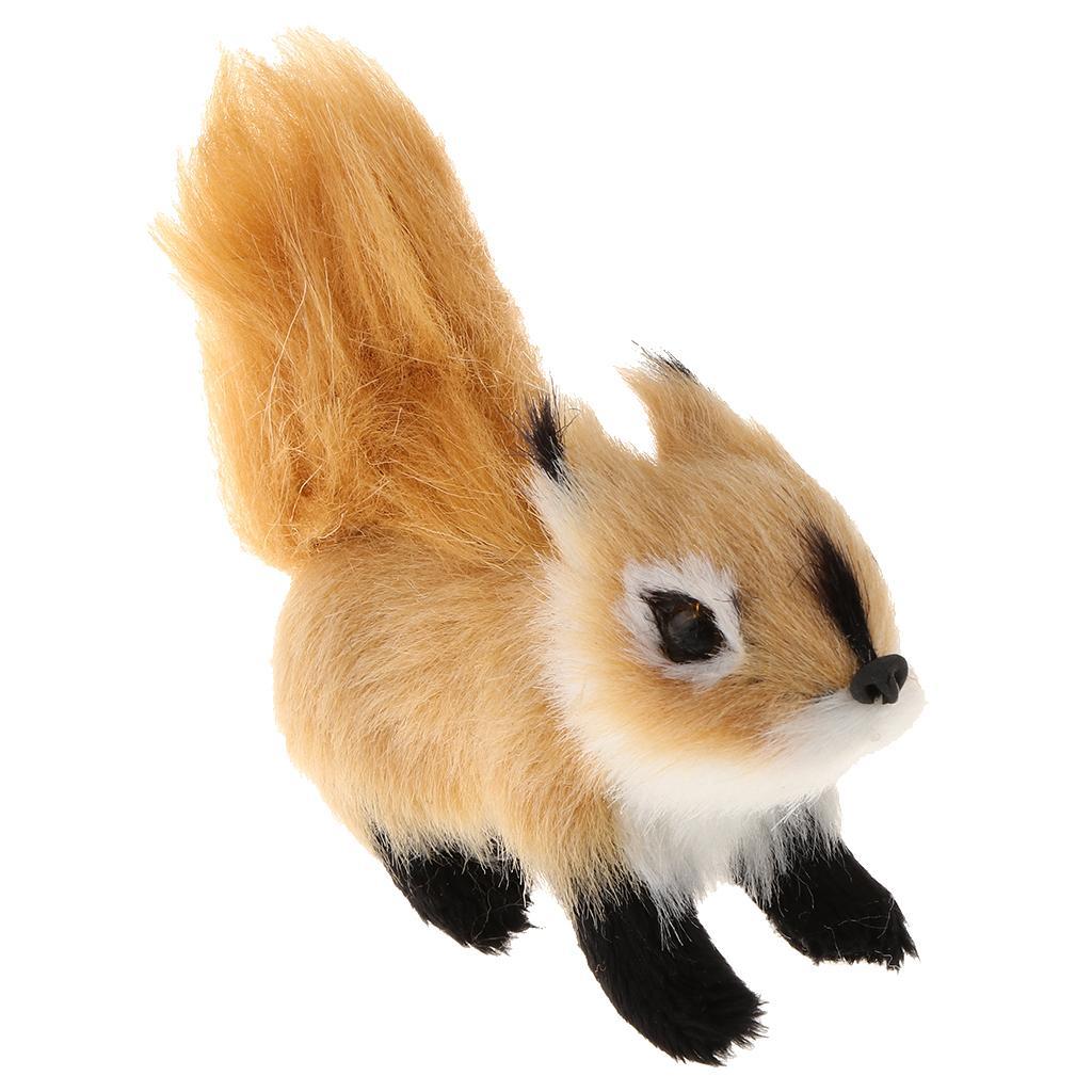 2X Simulation Animal Squirrel Figure Soft Plush Toy for Home Decoration