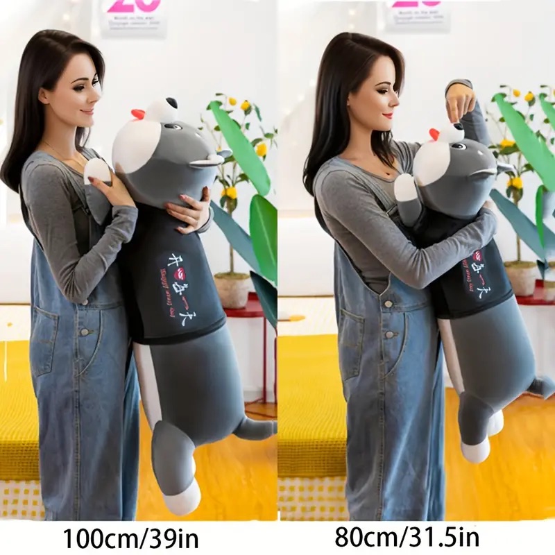 Thú nhồi bông chó husky lè lưỡi dễ thương - Size 90cm đến 1m1 - Quà tặng gấu bông chó husky êm mịn