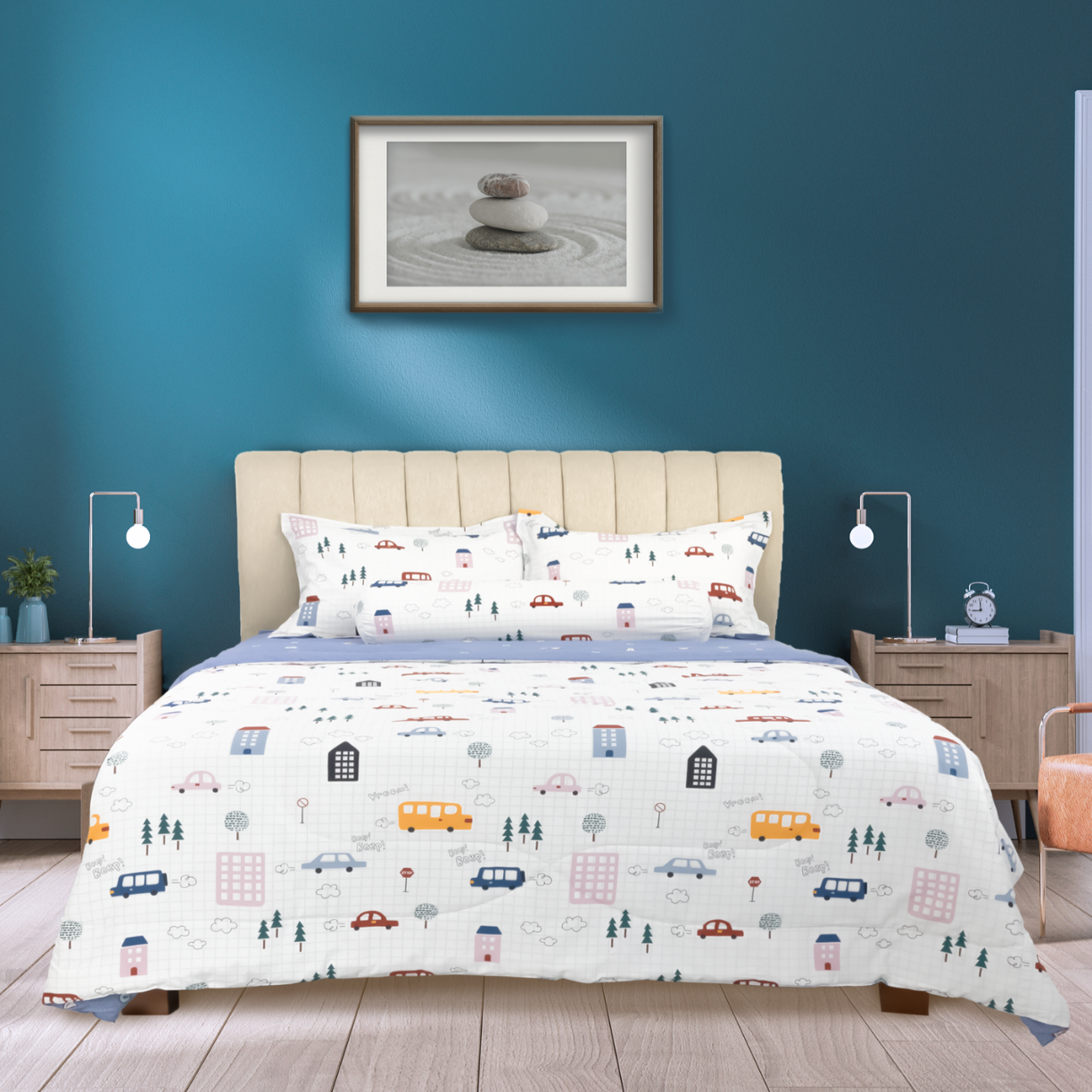 Bộ drap, áo gối Kèm mền chần Stefani chất Cotton nhung mềm mịn mát - màu sắc trẻ trung đủ kích thước mẫu mới 2024