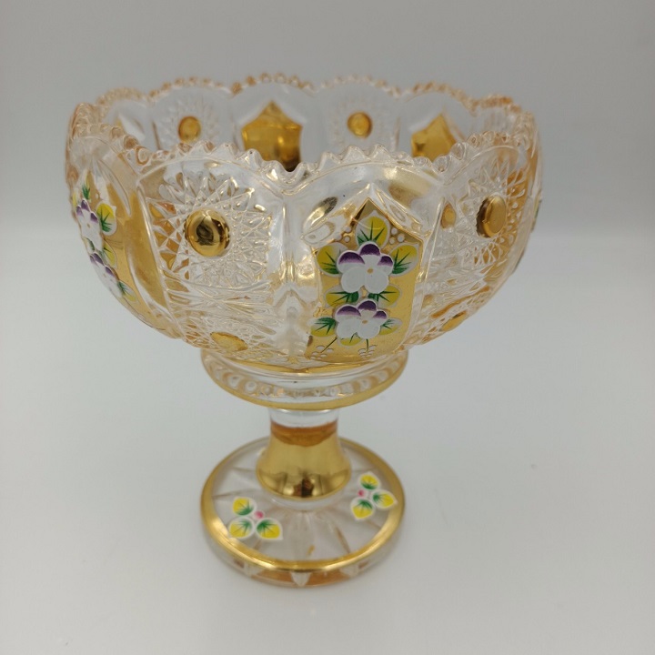 Chân Bồng Pha Lê Mạ Vàng Phong Cách Royal Sang Trọng