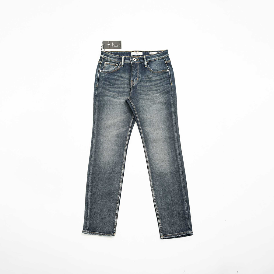 Quần Jeans Nam Cao Cấp HUNTER X-RAYS Form Slimfit Thun Xanh Phủ Dơ Bụi Thời Trang D26