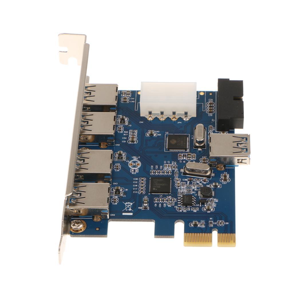 4Port SuperSpeed USB3.0 PCI-Express Desktop PC Connector Card Built in 19pin